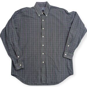 Ralph Lauren Men's Blake Plaid Long Sleeve Button-up Shirt Embroidered Pony Larg